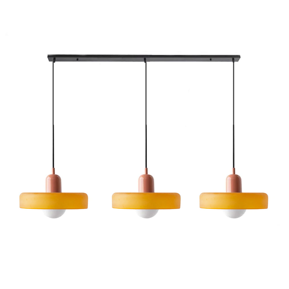 Three-Head Bauhaus-Style Minimalist Glass Pendant Light
