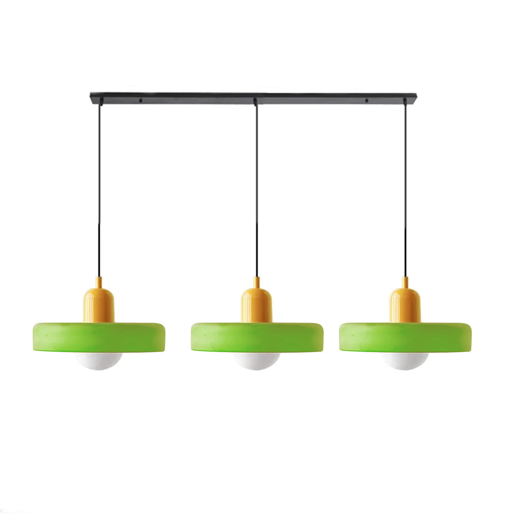 Three-Head Bauhaus-Style Minimalist Glass Pendant Light