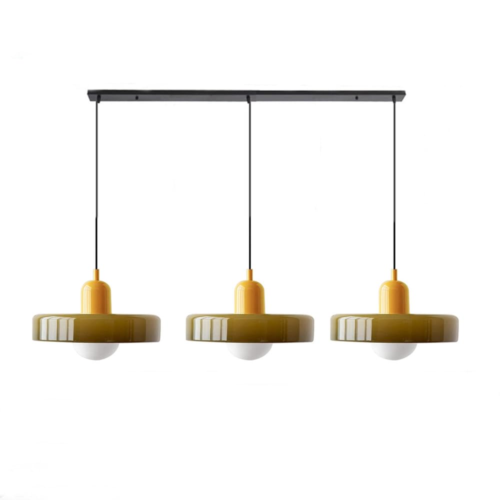 Three-Head Bauhaus-Style Minimalist Glass Pendant Light