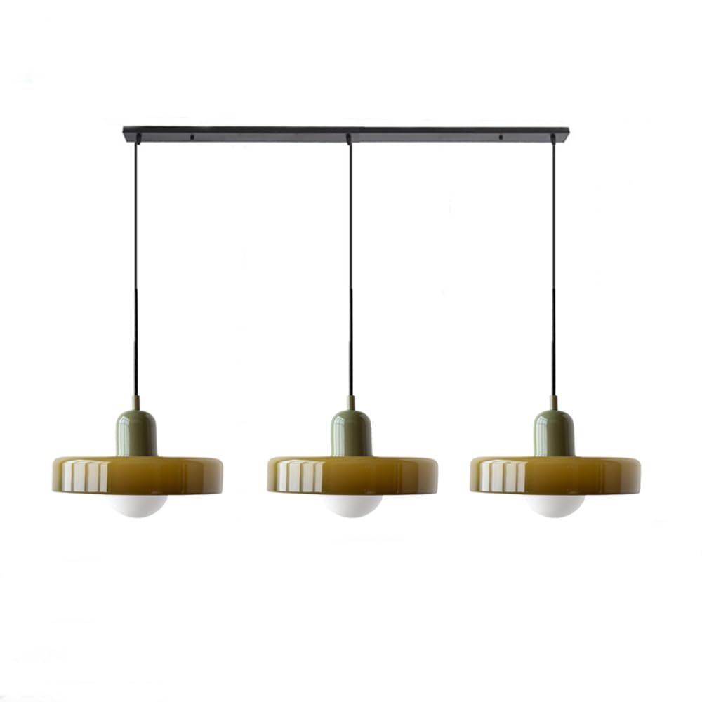 Three-Head Bauhaus-Style Minimalist Glass Pendant Light