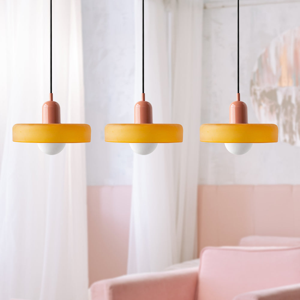 Three-Head Bauhaus-Style Minimalist Glass Pendant Light