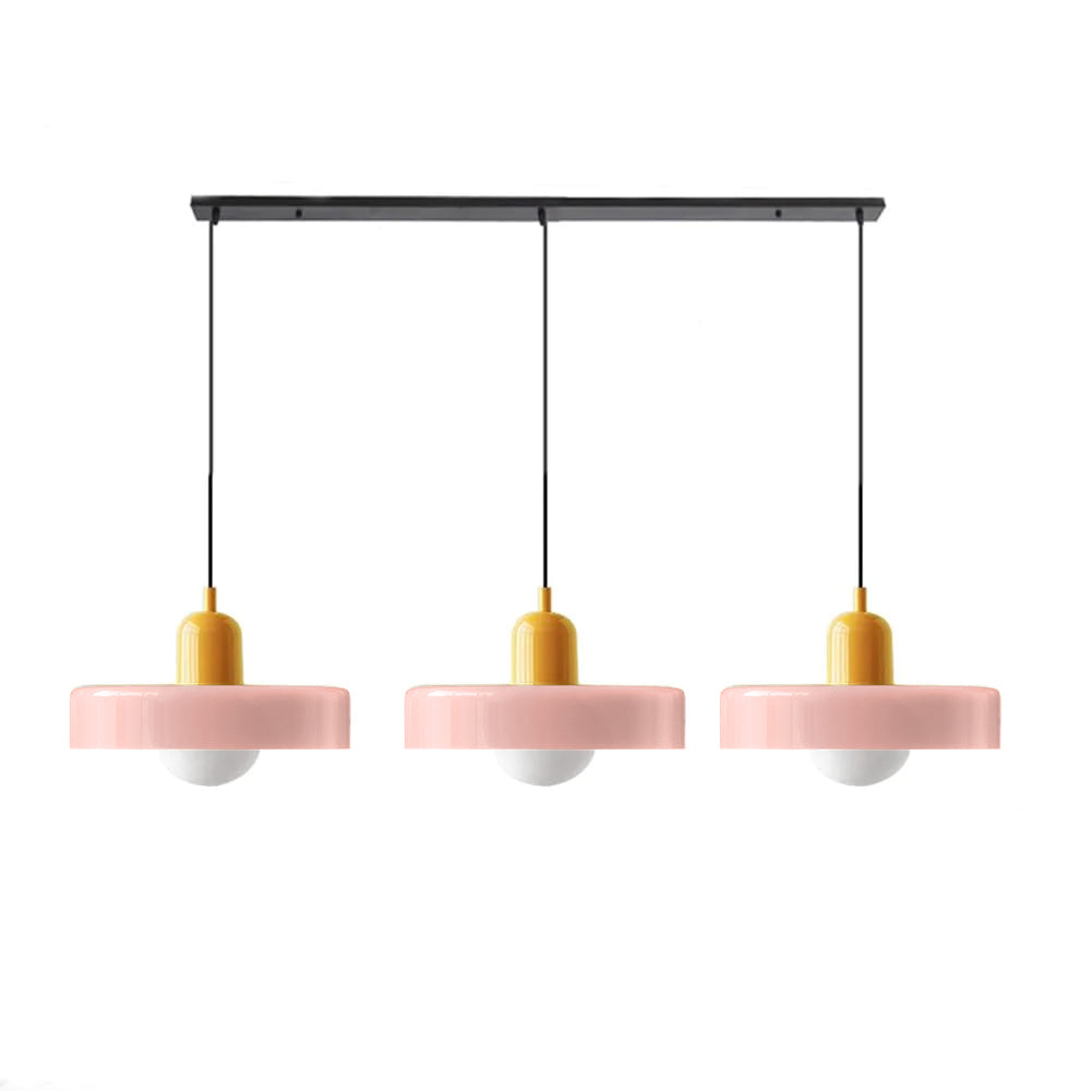 Three-Head Bauhaus-Style Minimalist Glass Pendant Light
