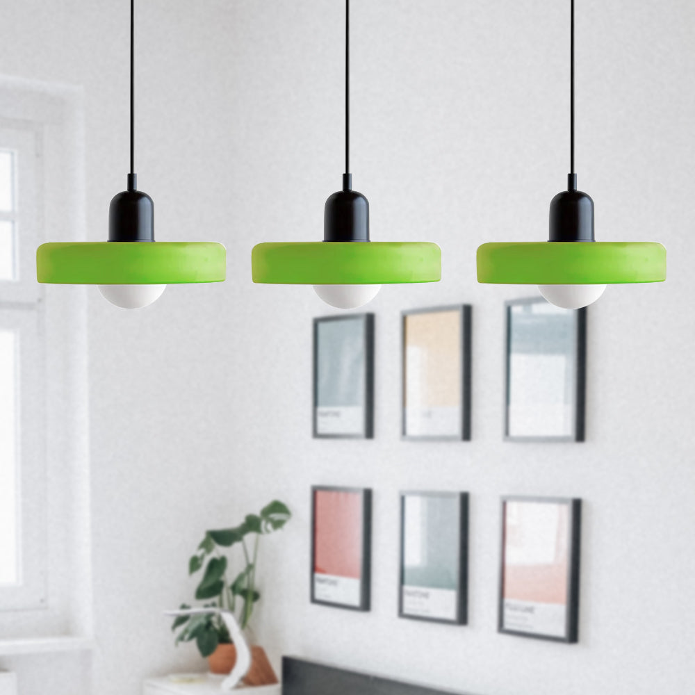 Three-Head Bauhaus-Style Minimalist Glass Pendant Light