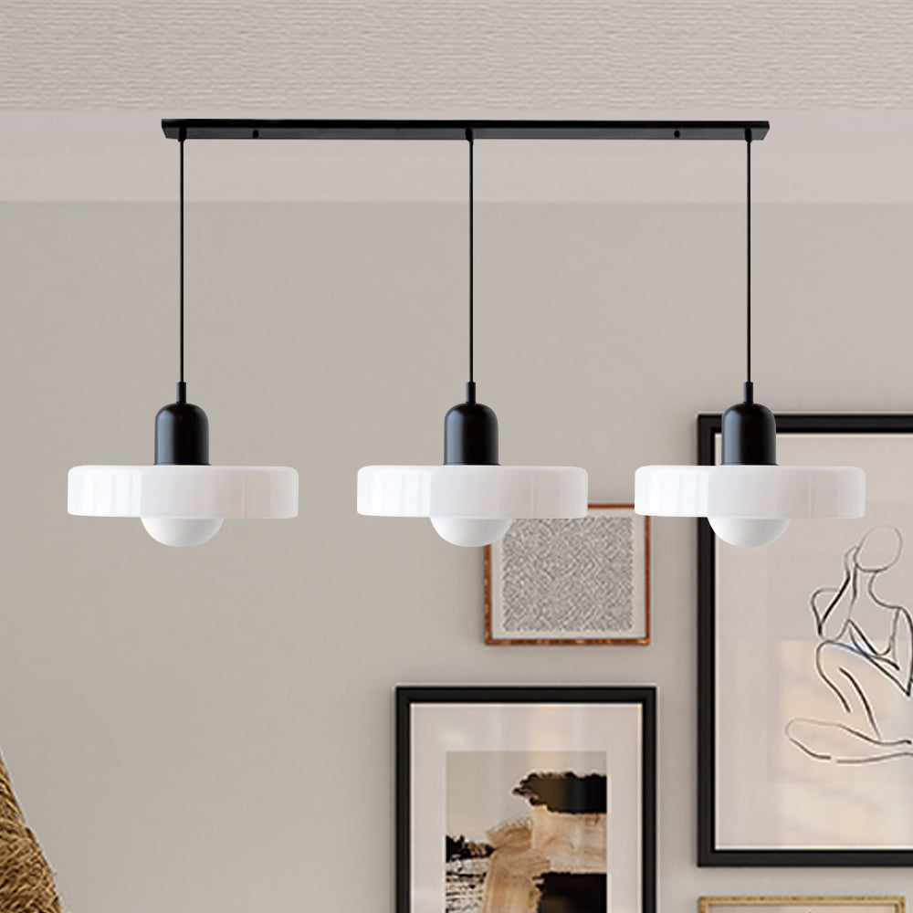 Three-Head Bauhaus-Style Minimalist Glass Pendant Light