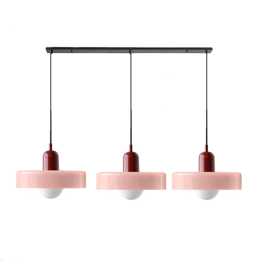 Three-Head Bauhaus-Style Minimalist Glass Pendant Light