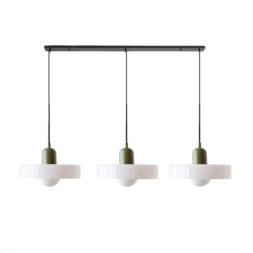 Three-Head Bauhaus-Style Minimalist Glass Pendant Light