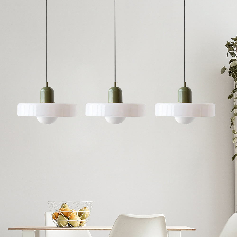 Three-Head Bauhaus-Style Minimalist Glass Pendant Light