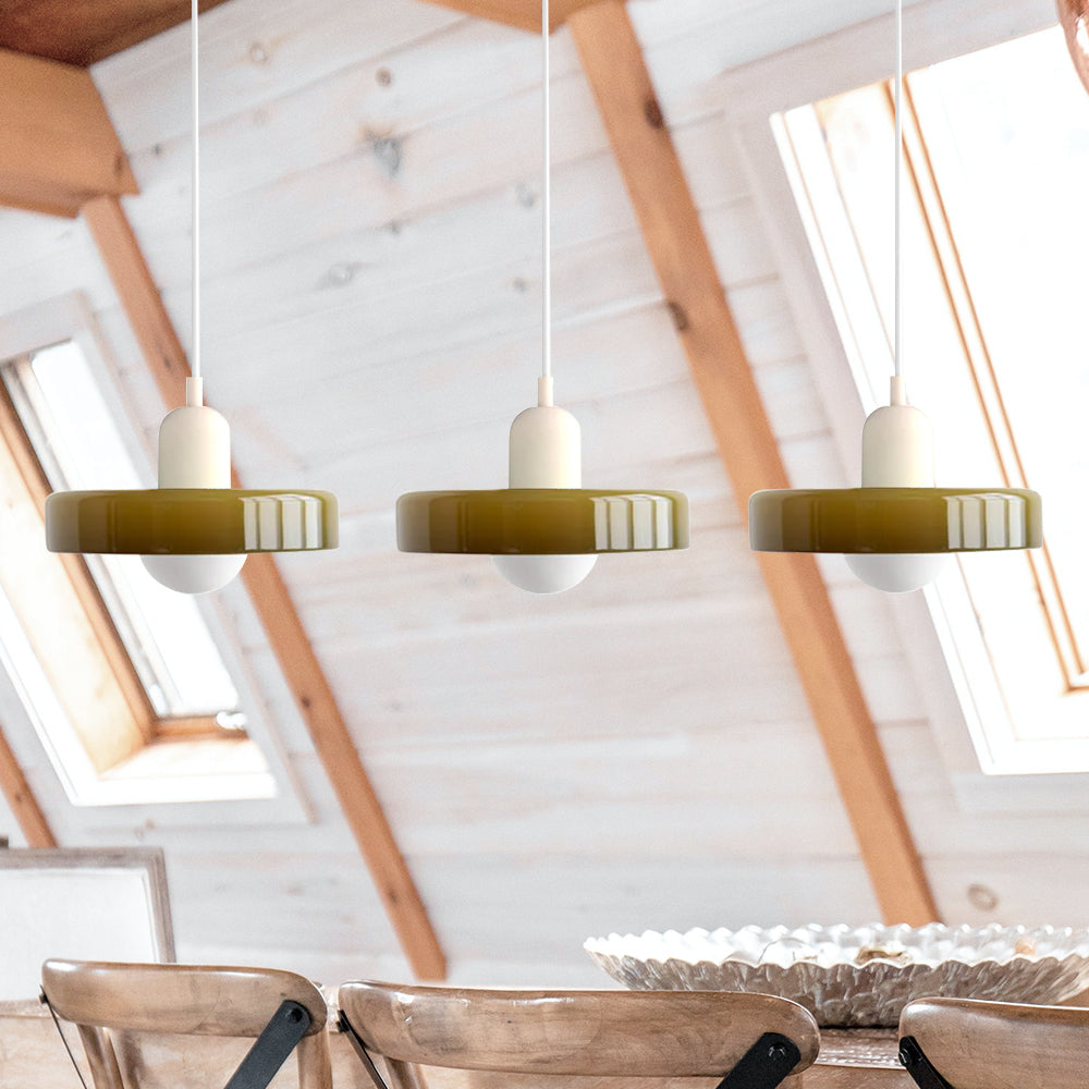 Three-Head Bauhaus-Style Minimalist Glass Pendant Light