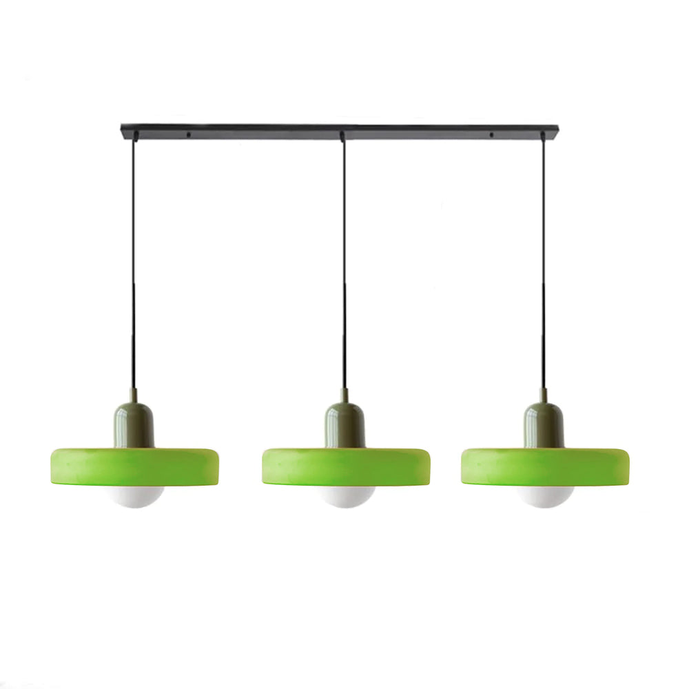 Three-Head Bauhaus-Style Minimalist Glass Pendant Light