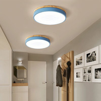 Chic Wood Flush-Mount Ceiling Light