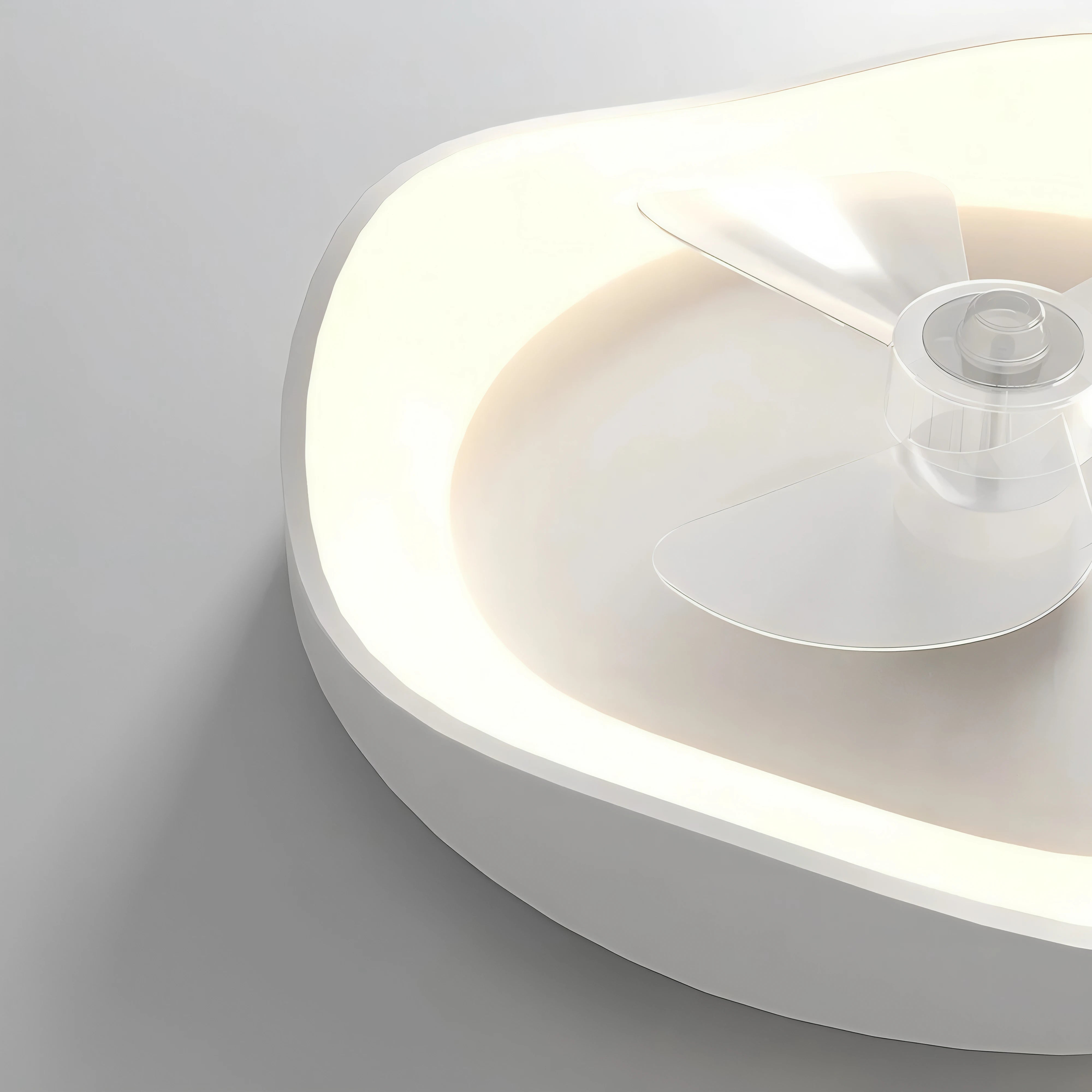 Modern Minimalism White Ceiling Fan With Light