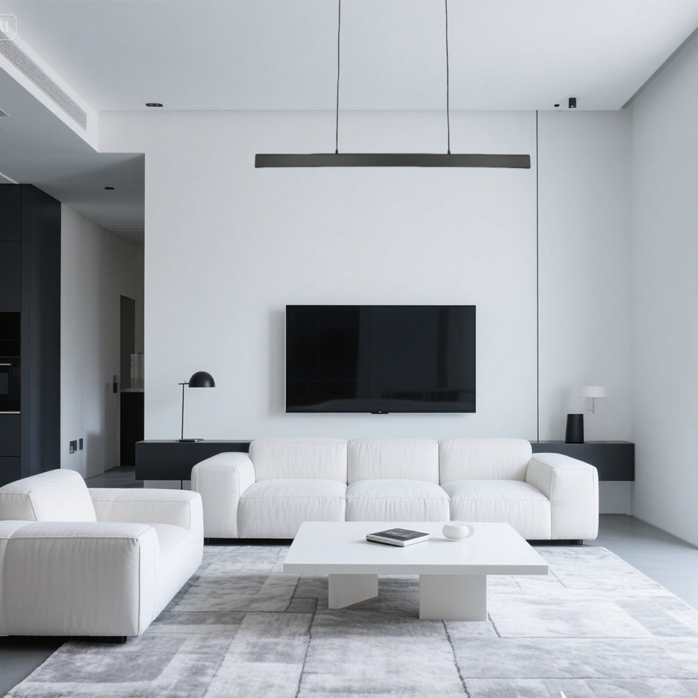 Moderno lampadario a strisce lunghe minimaliste