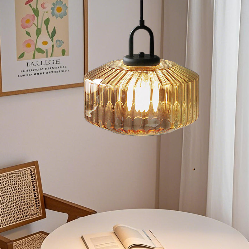 Nordic Modern Vintage stribet glas pendellampe