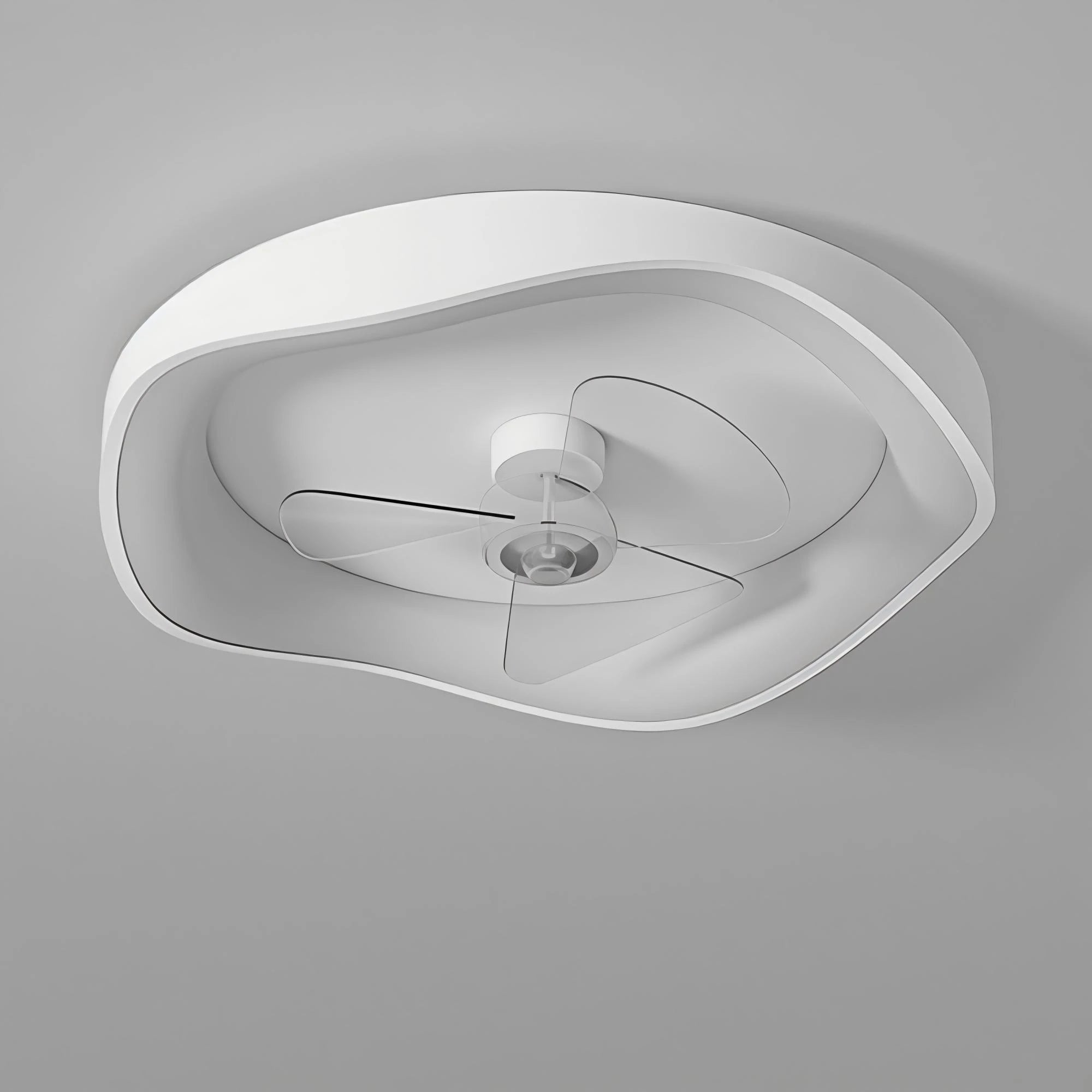 Modern Minimalism White Ceiling Fan With Light