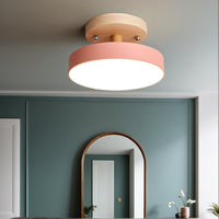 Luce rotonda rotonda semifulpa di legno