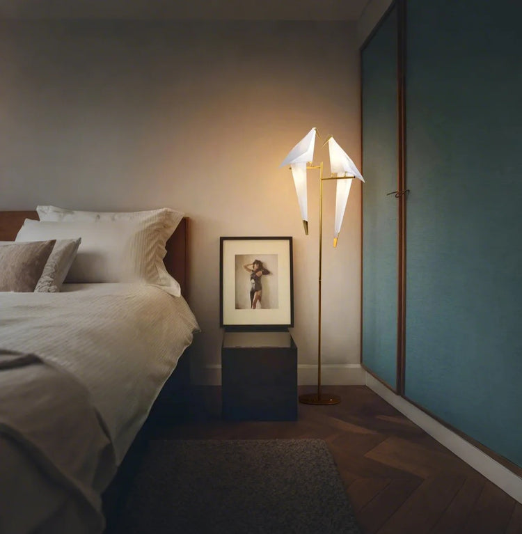 Nordic Paper Crane Origami Bird Skrivebordslampe