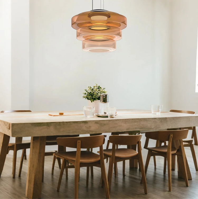 Lampe à suspension en verre de style Bauhaus