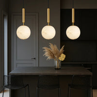Creative Alabaster Brass Pendant Light