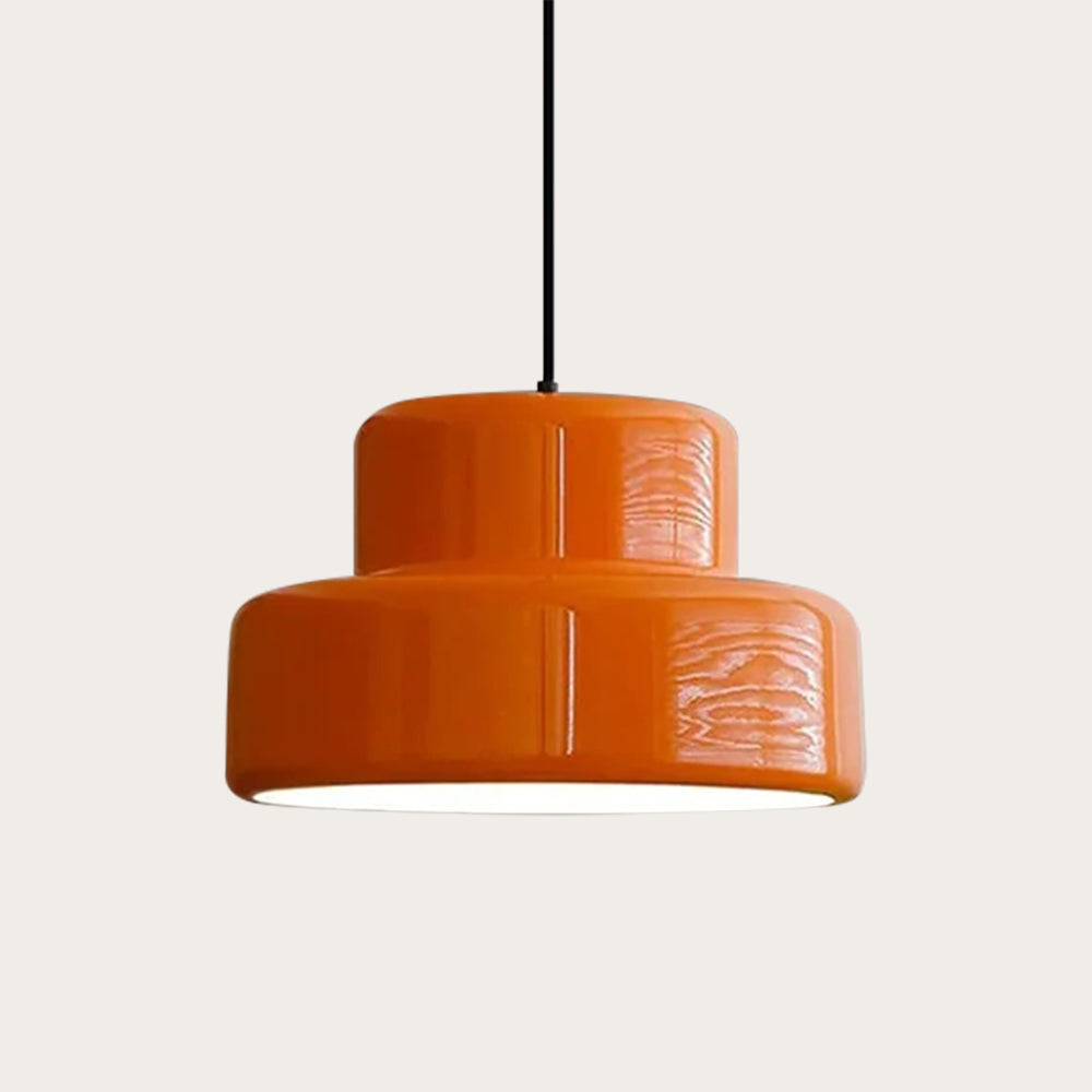 Moderne Vintage Bauhaus Orange Pendelleuchte