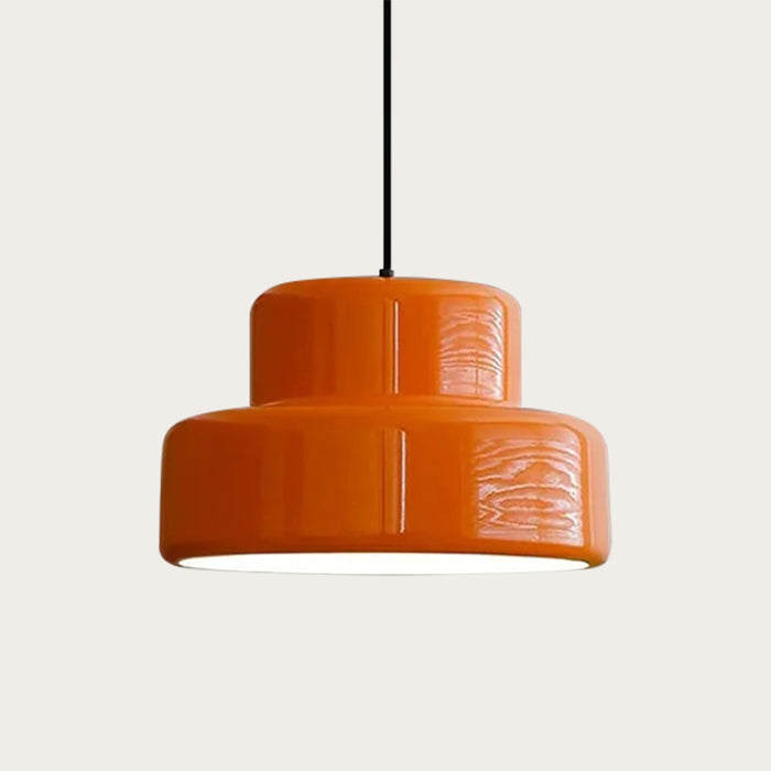 Moderne vintage bauhaus orange pendellys
