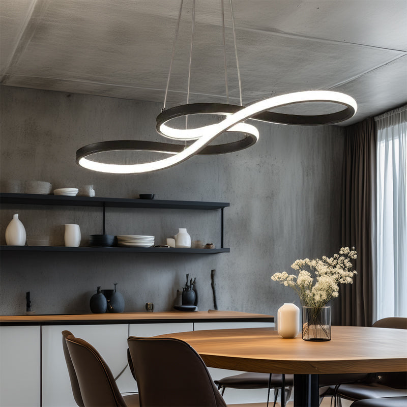 Lampada a sospensione a LED dal design moderno con note musicali