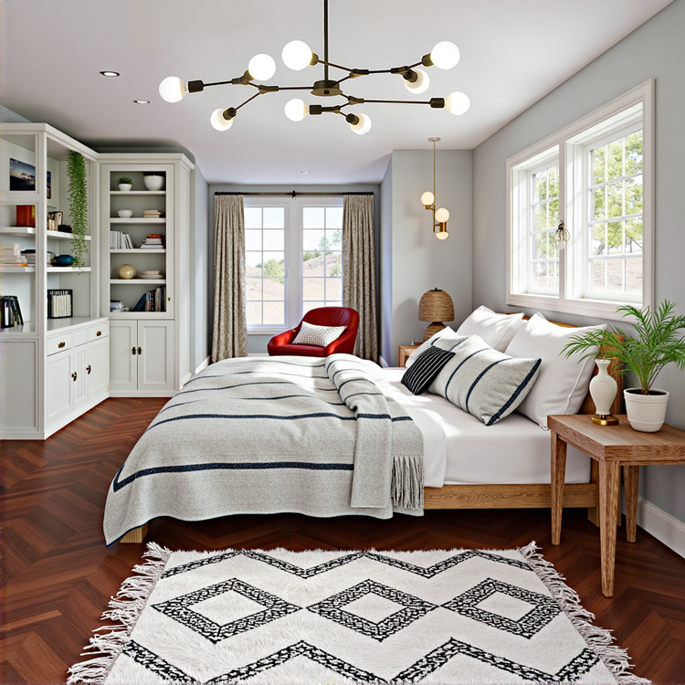 Moderne Elegant Multiple Blubs Loftslampe