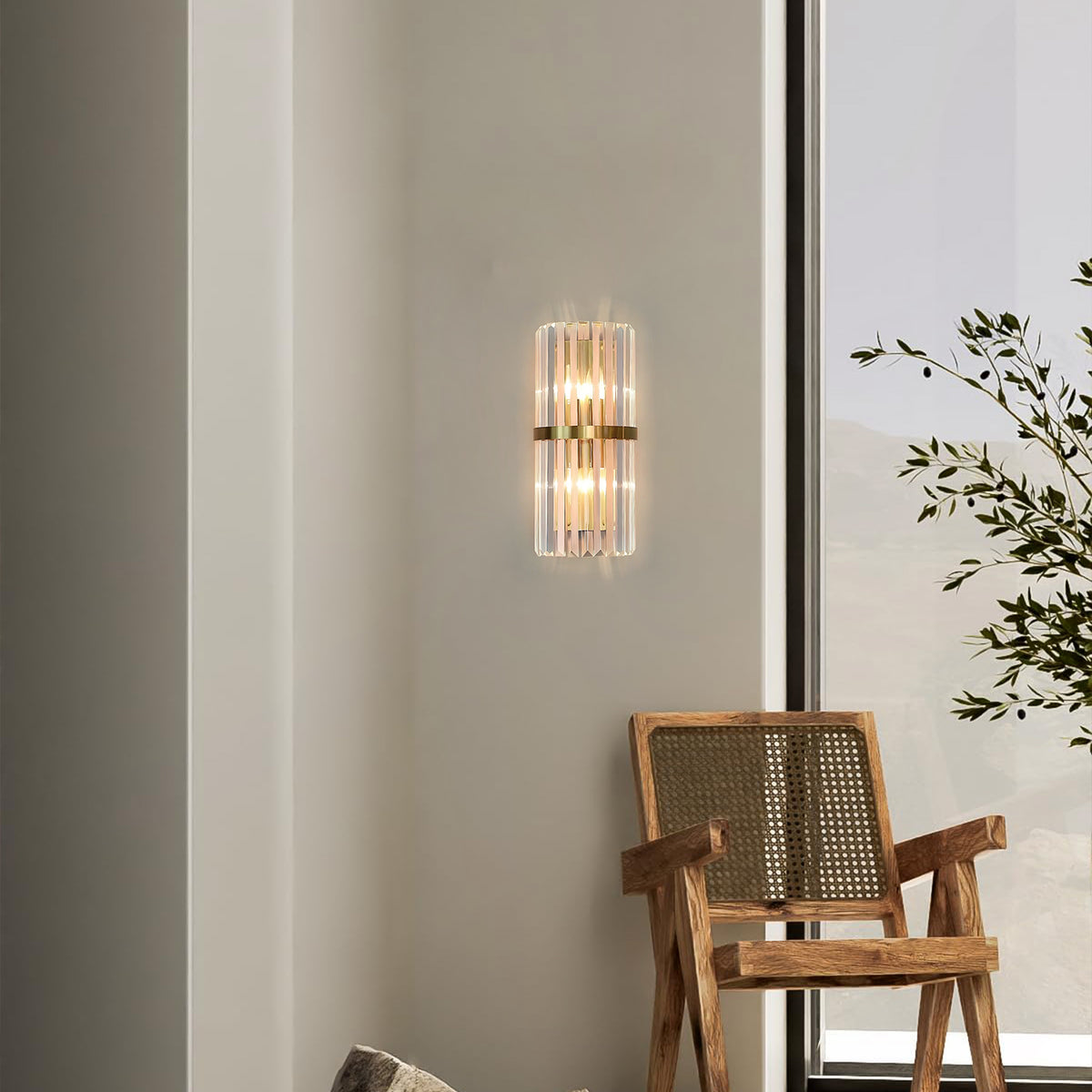 Moderne chic rustfrit stål luksuriøst væglys