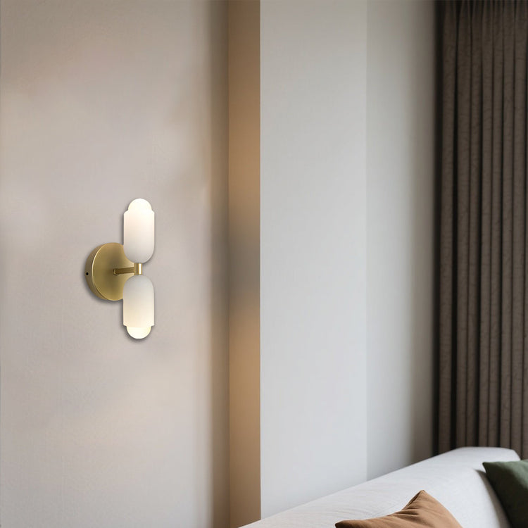 Glarefusion Creative stearinlys form dobbelt hoved væglampe