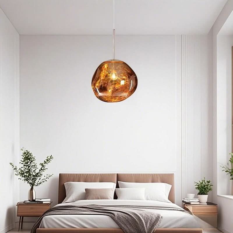 Lampada a sospensione Glarefusion Chic in vetro fuso