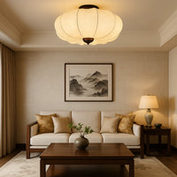 Trendy Round Silk Ceiling Light