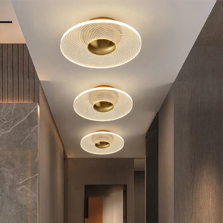 Glarefusion Modern Geometric Grain Ceiling Light