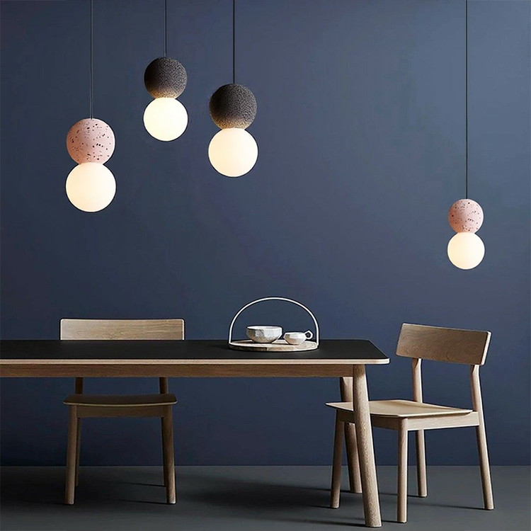 Glarefusion Nordic Modern Simple Terrazzo Lysekrone