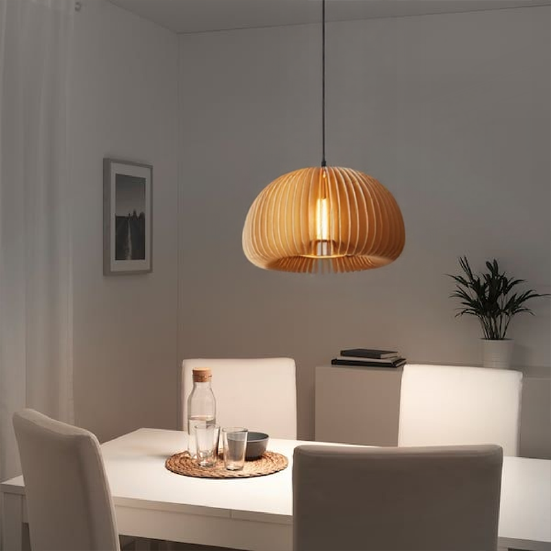 Glarefusion Lampe à suspension créative en bois citrouille