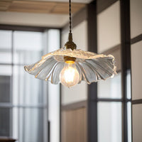 Retro Lotus Leaf Shape Glass Pendant Lamp