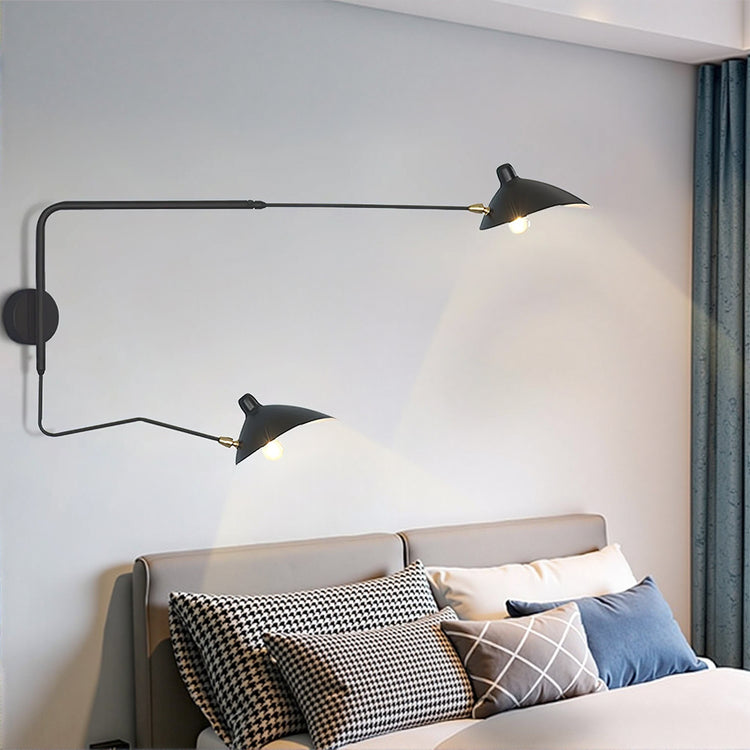 Chic dobbelthoved væglampe