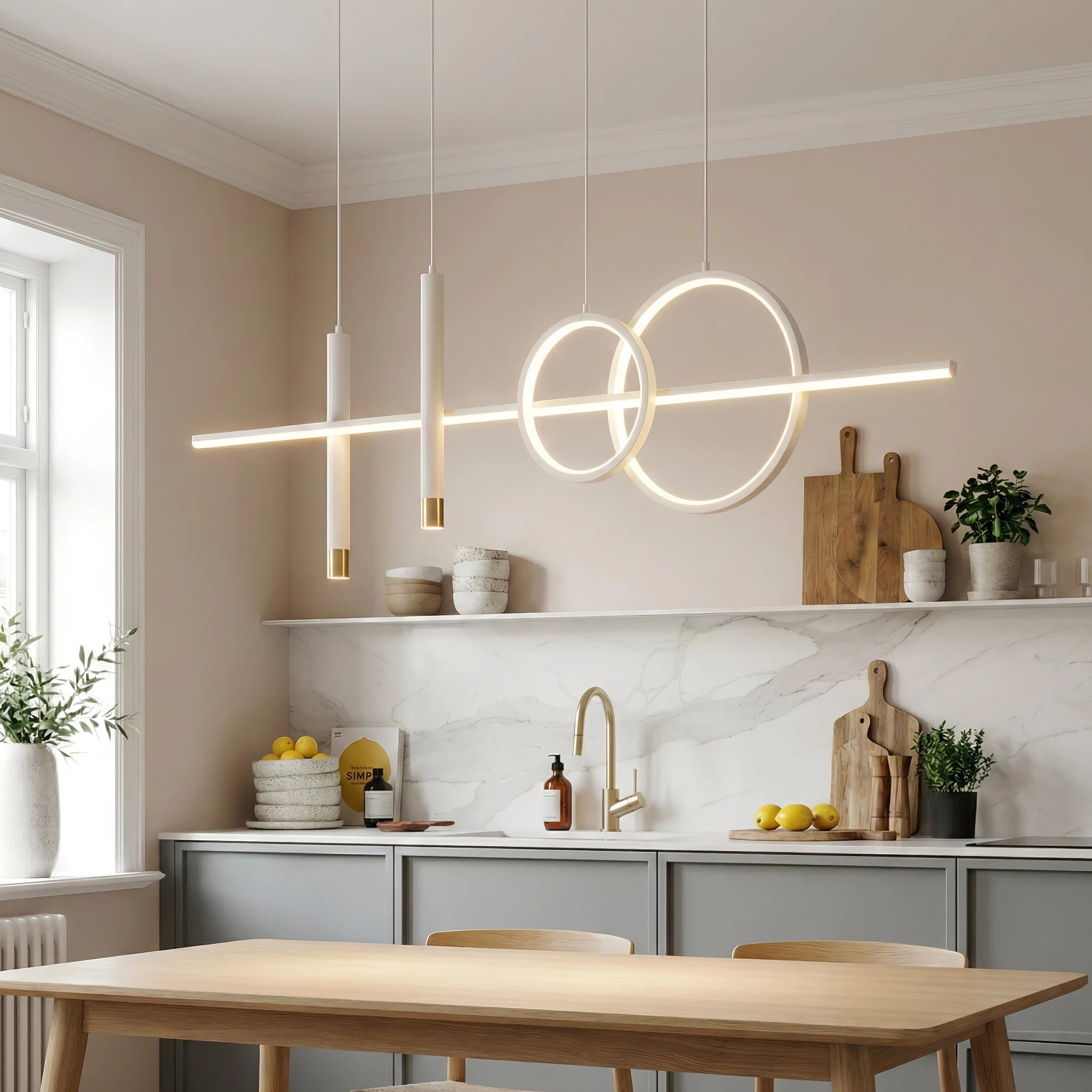 Lampadario moderno e semplice per proiezione del cielo stellato