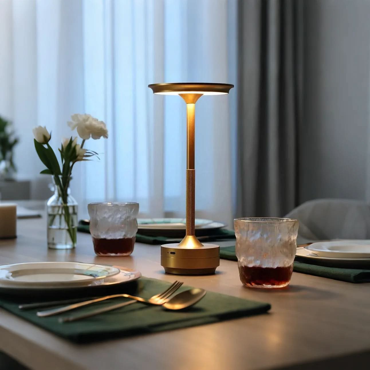 Lampada da tavolo moderna senza fili Touch Glarefusion