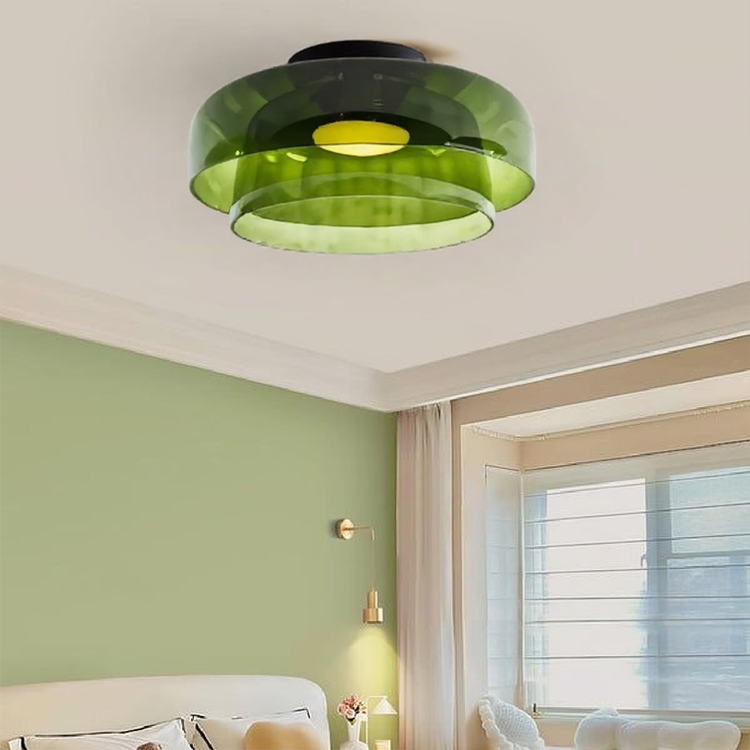 Plafonnier créatif en vitrail multicouche Glarefusion