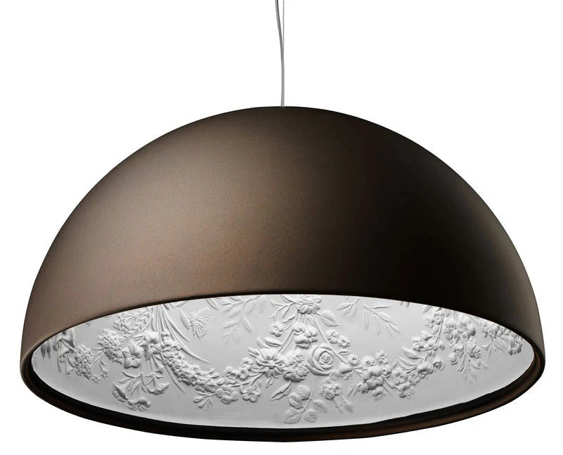 Glarefusion Lampada a sospensione moderna e creativa in vetro semicircolare