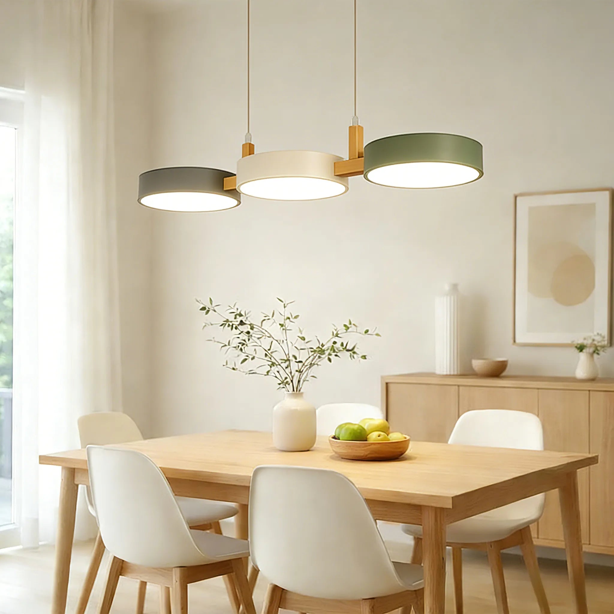 Lampada a sospensione a cilindro moderno in metallo nordico