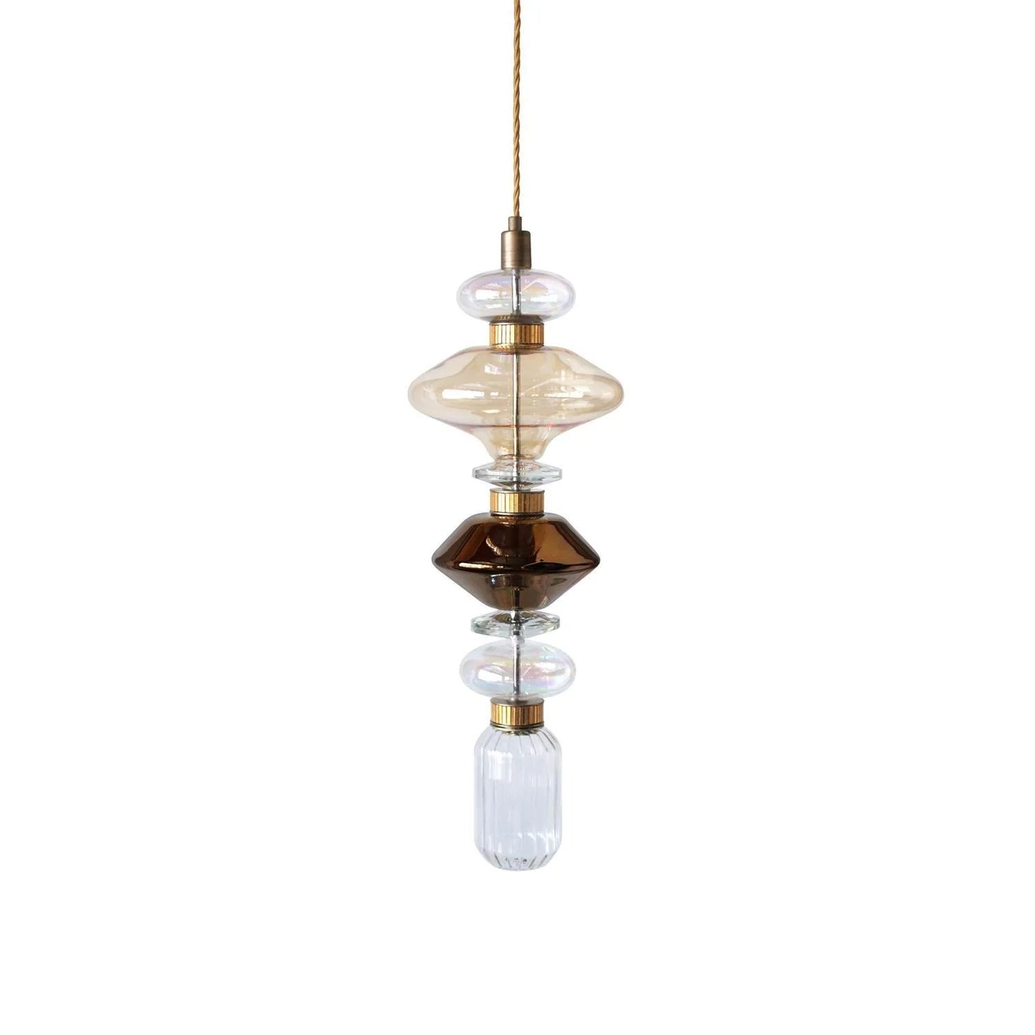 Lampe suspendue élégante à plusieurs abat-jour en verre