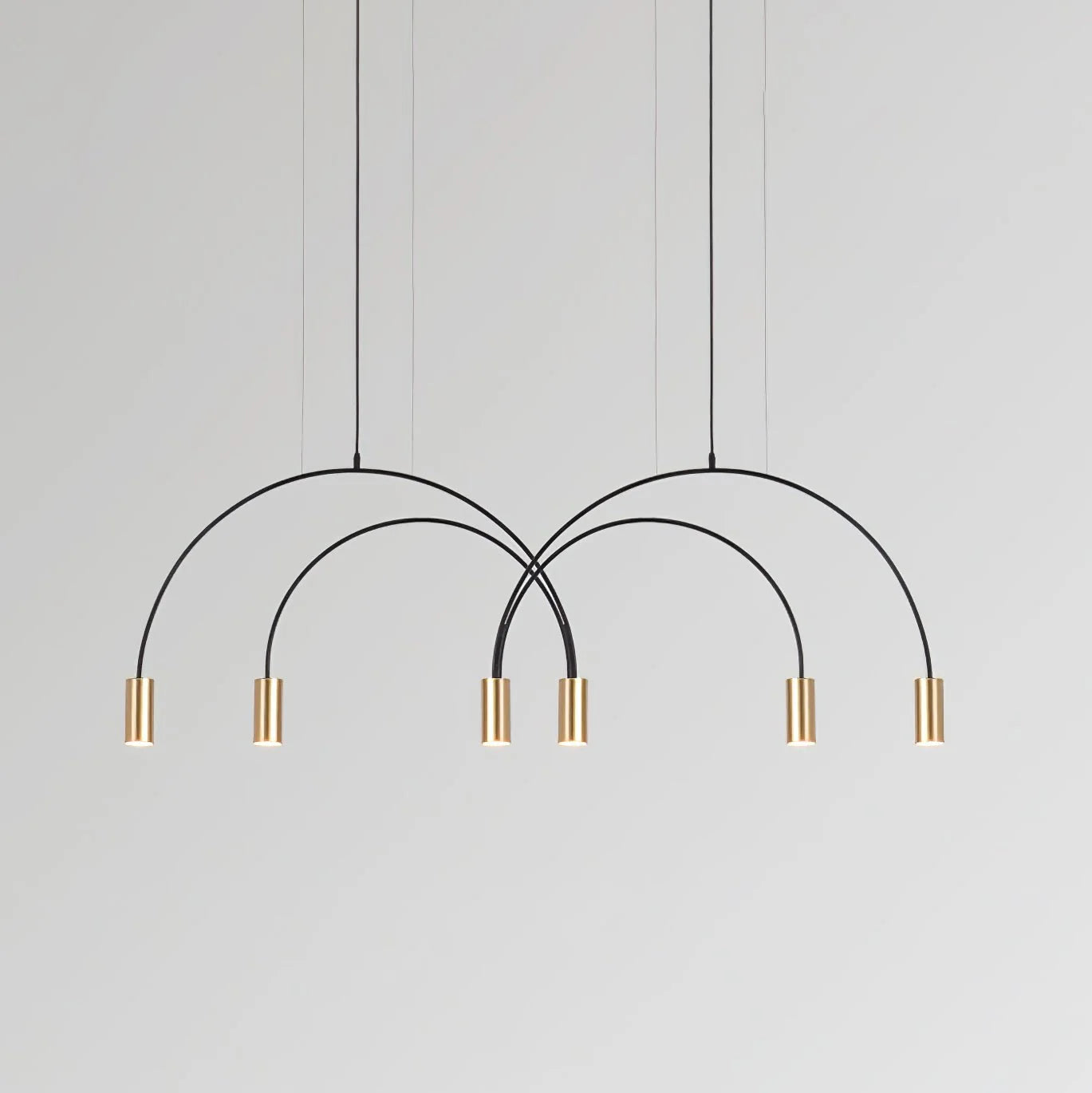 Lampe à suspension minimaliste en fer à arc