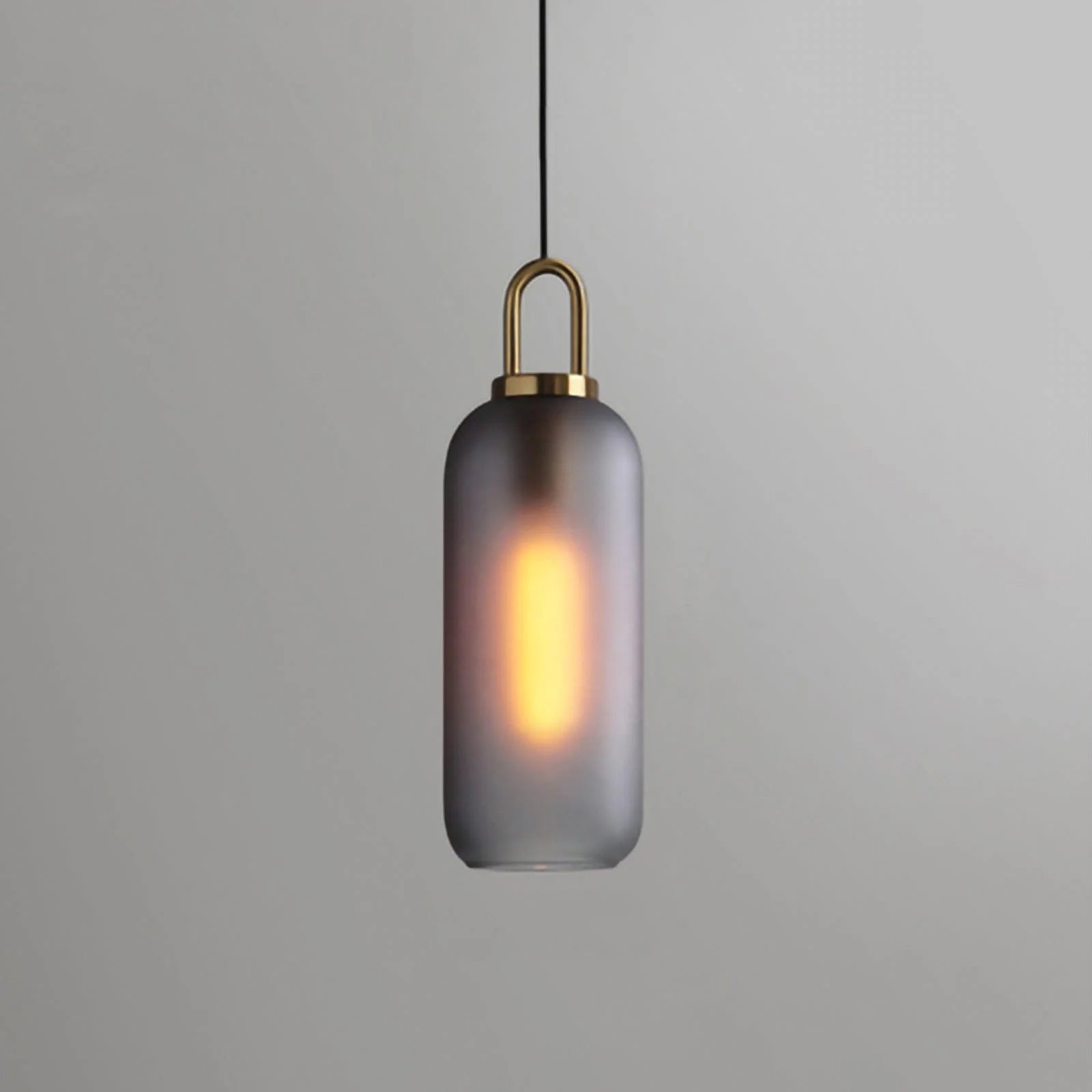 Lampe à Suspension Pendule Vintage en Verre