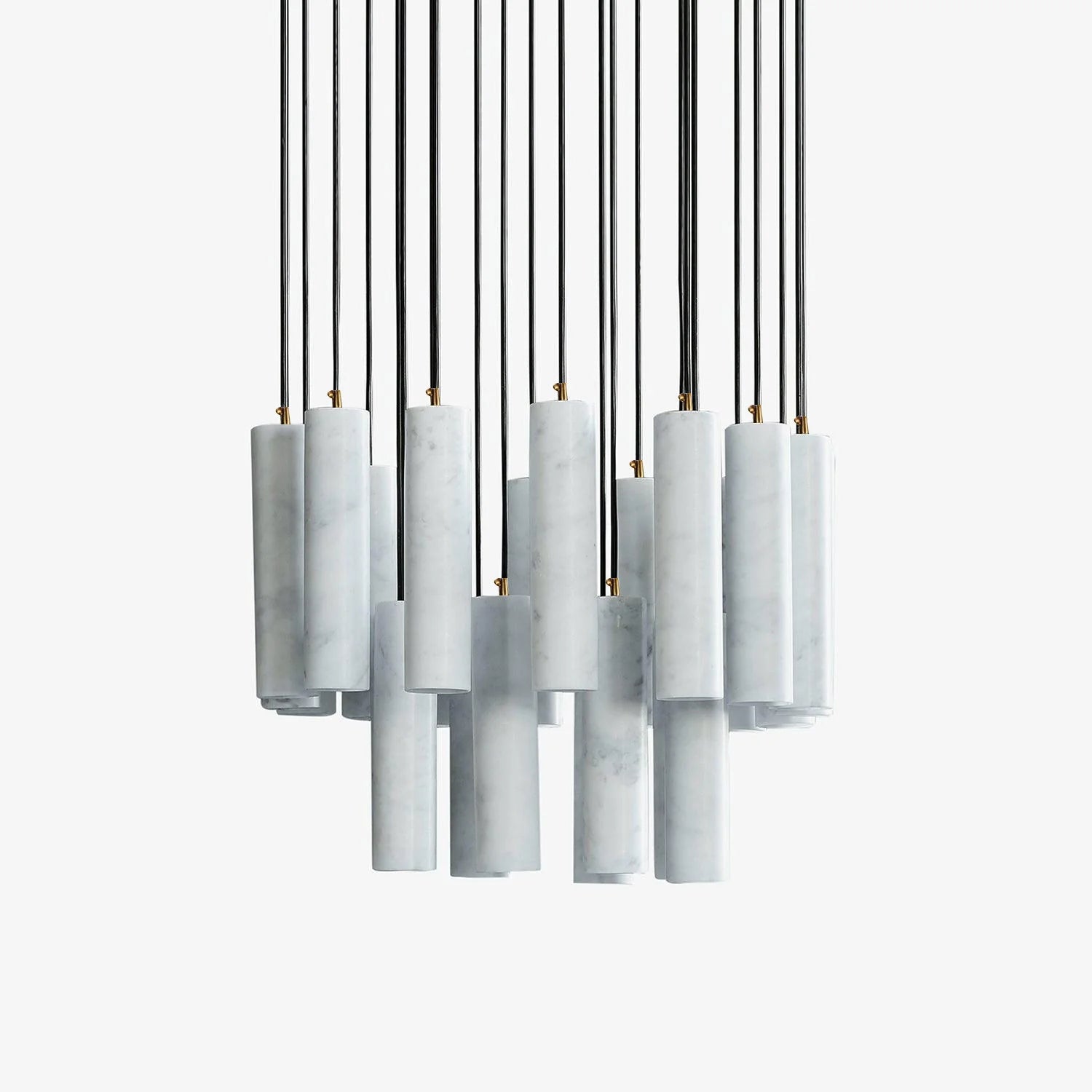 Lampe à suspension élégante en marbre cylindrique