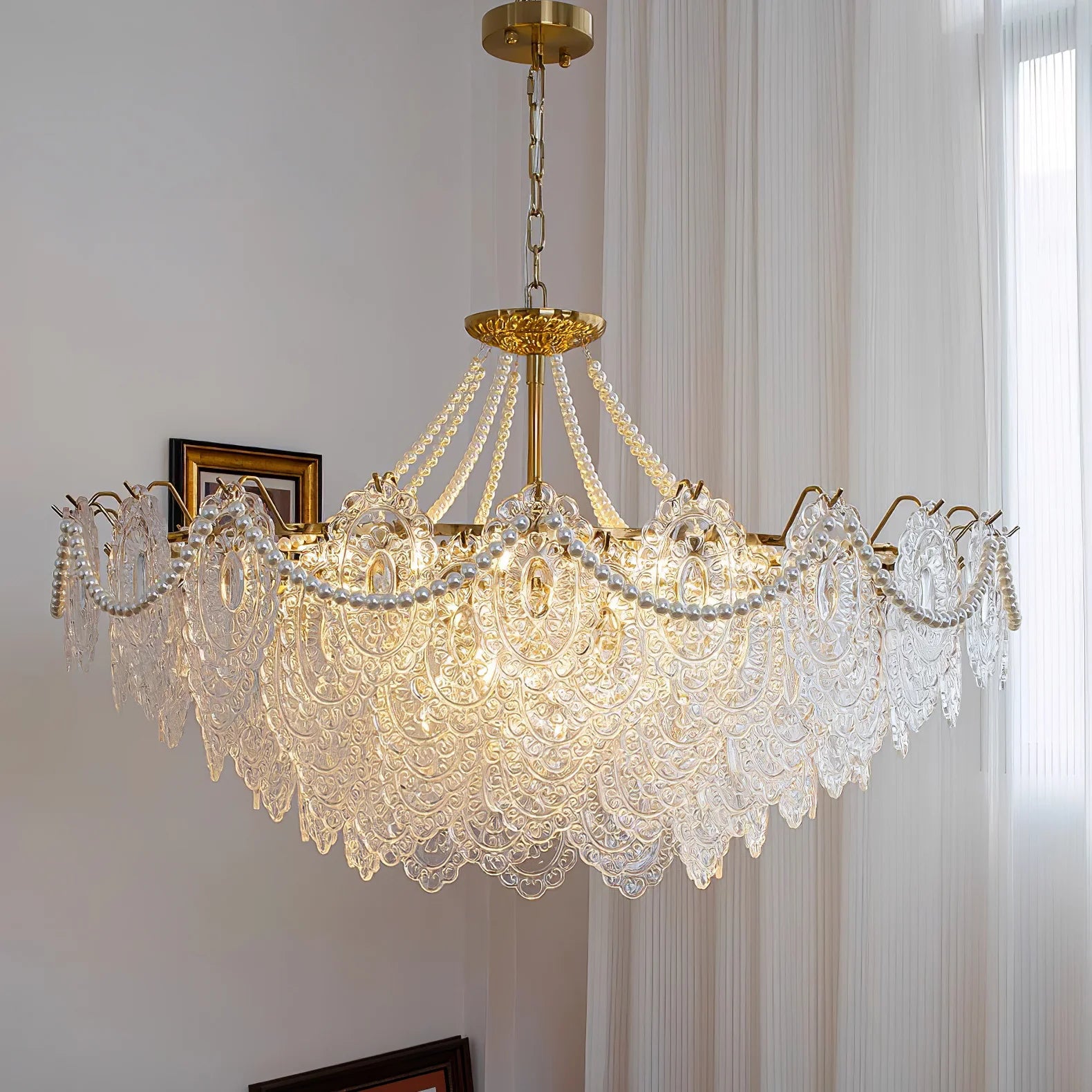 Lampadario in vetro Serenity
