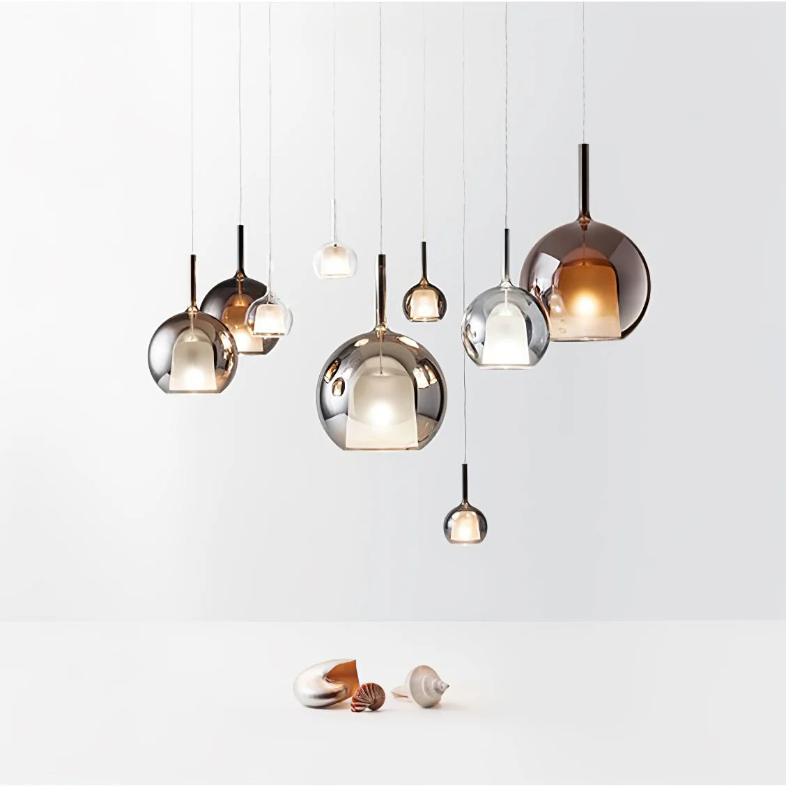 Lampada a sospensione a sfera luminosa