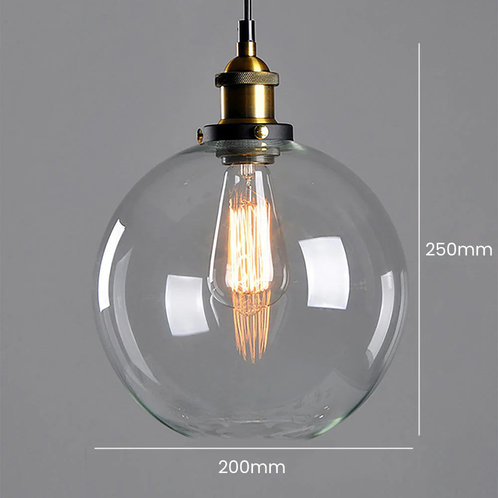 Scandinavian Transparent Glass Pendant Light