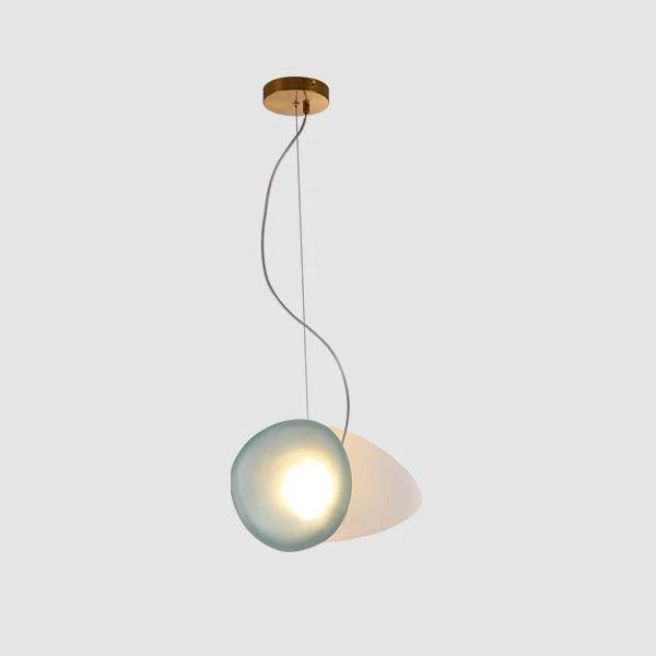 Lampe à suspension ovale en verre élégante
