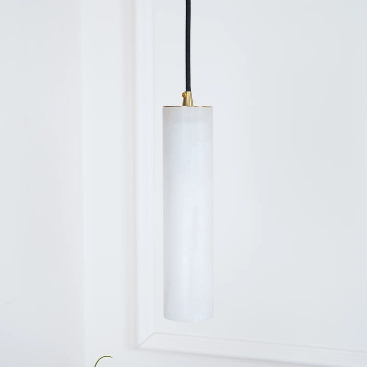 Elegant Cylinder Marble Pendant Light
