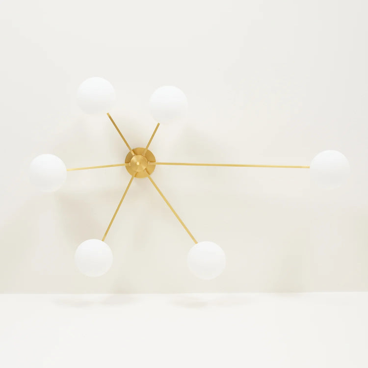 Abstrakt lineær arm glasloftslampe